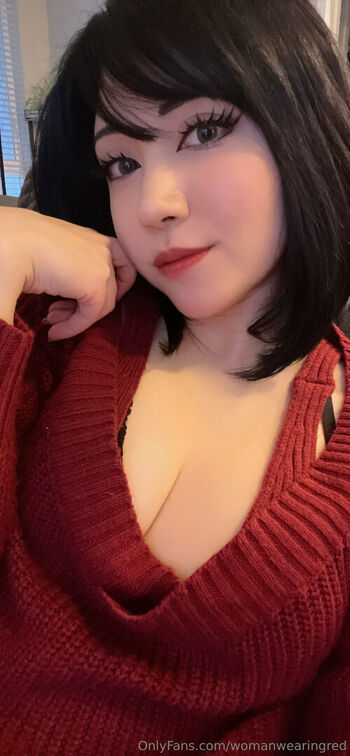 womanwearingred